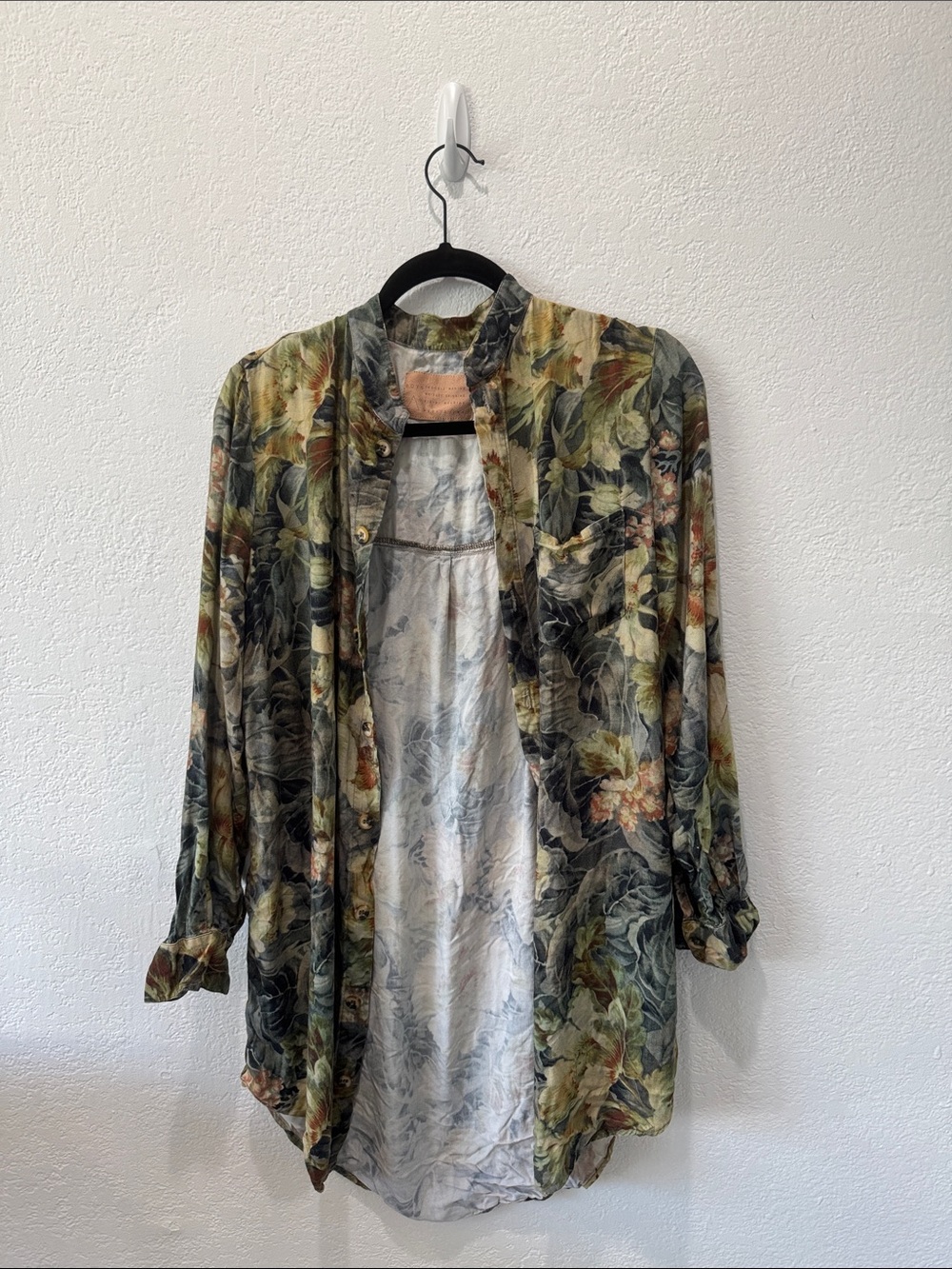 Boys + Arrows Everglades Olive Green Multi Floral Button-Down Shirt
